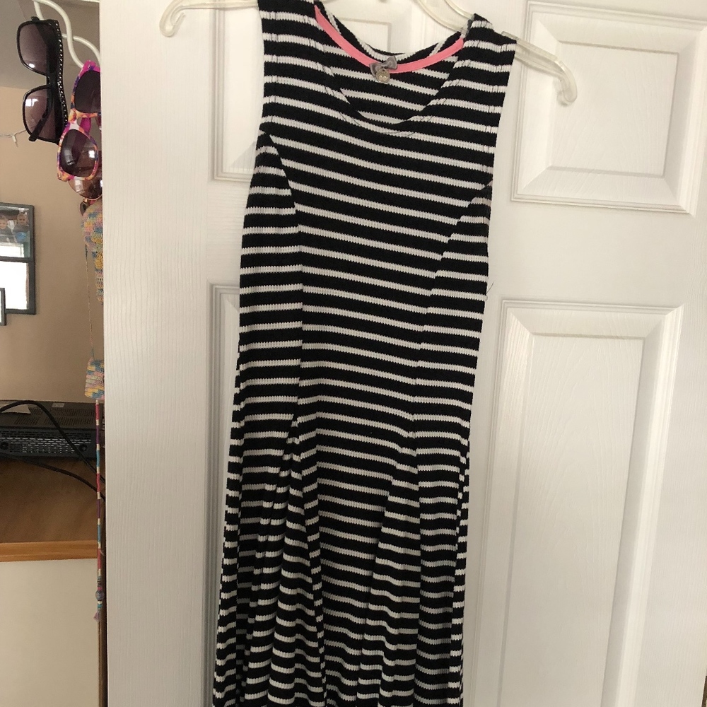 Black and White striped dress